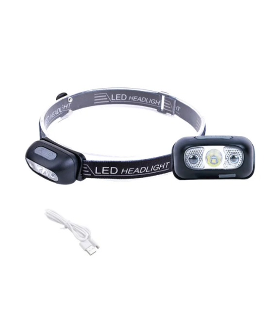 7899 USB Rechargeable LED Sensor Headlamp XPE+COB