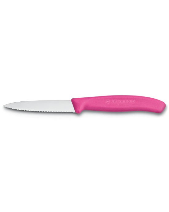 SwissClassic Paring Knife 8 cm Wavy Edge - PINK