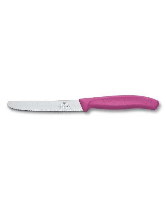 SwissClassic Paring Knife 10 cm Wavy Edge - PINK