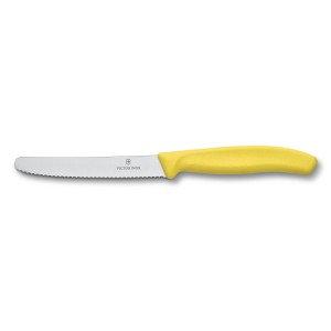 SwissClassic Paring Knife 10 cm Wavy Edge - YELLOW