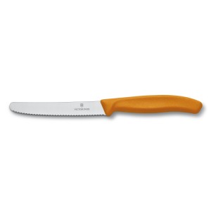 SwissClassic Paring Knife 10 cm Wavy Edge - ORANGE